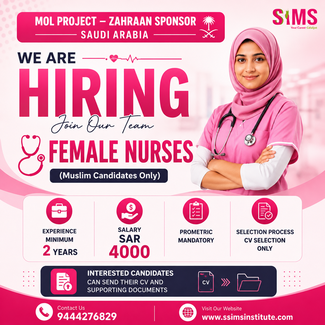 Female Nurses – MOL Project — job poster